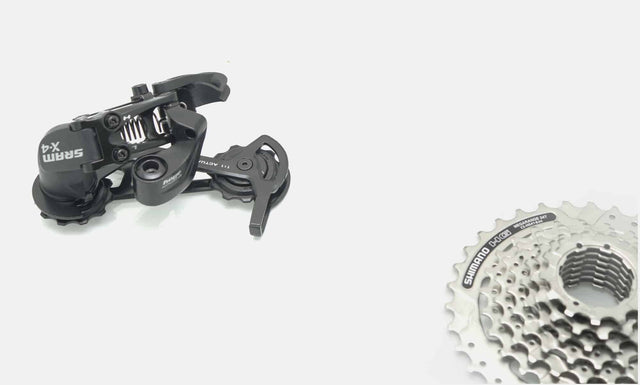 8 derailleur gear system with hydraulic brake