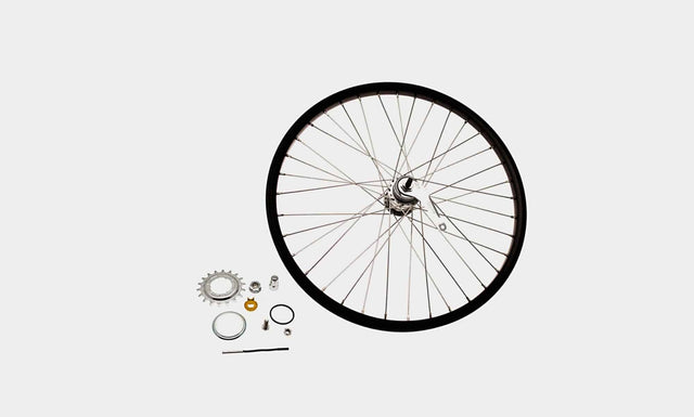 Rear wheel 24", 1 speed incl. components, w/ tire